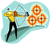 bizman shoot arrow at targets